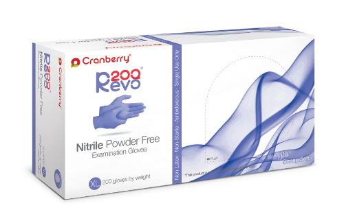Cranberry Revo 200 Nitrile Powder Free Exam Gloves