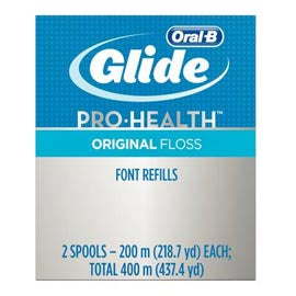 Oral-B Glide Pro-Health Original Floss refill, 2 - 200 meter floss refills. Old