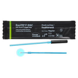 ExciTE F DSC single dose soft touch package with regular size brush, dual-cure