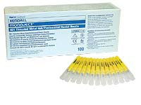 Monoject #400 27G Long (1.25") sterile disposable plastic hub hypodermic