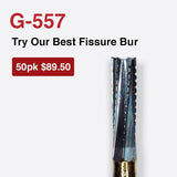 G/557 (2057) Metal Cutting Gold Carbide Burs Flat-End Fissure