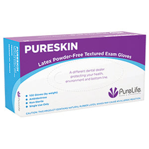 PureSkin Latex Powder-Free Textured Exam Gloves CASE 1000/PK