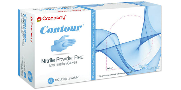 Cranberry Contor Nitrile Powder - Free Examintion Gloves CR3110 Series 100/pk case of 1000 Gloves