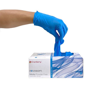 Revosoft Nitrile Examination Gloves SMALL Dark Blue 300/Box CASE OF 3000