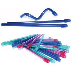 Saliva Ejectors Clear Blue w/ Blue Tip 100/Pk. Easily shapes