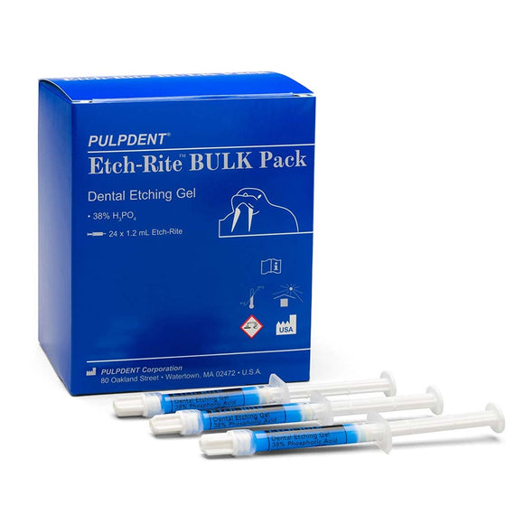 Etch-Rite Etching Gel, 38% Phosphoric Acid, Bulk Kit: 4 - 1.2 mL Syringe