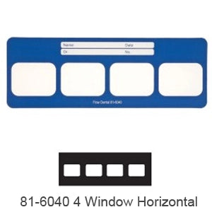 Perfect Pocket Film Mounts Vinyl/Blue 4 Window Horizontal, Size 2, box of 100