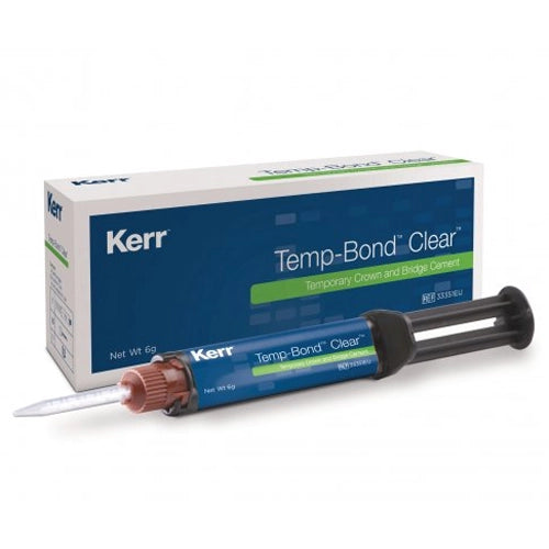 TempBond Clear EXPORT PACKAGE. 1 - 6 g Syringe and 10 Mixing Tips