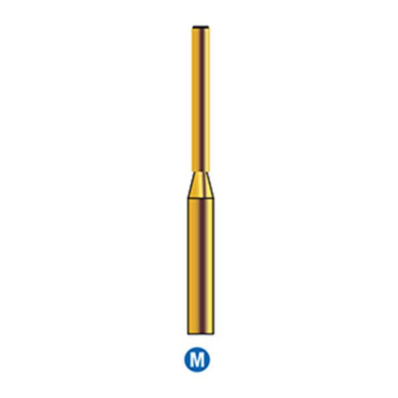 G/150-012S (839) 10-Pk , Multi use Gold Diamond Burs End Cutting Cylinder Shaped