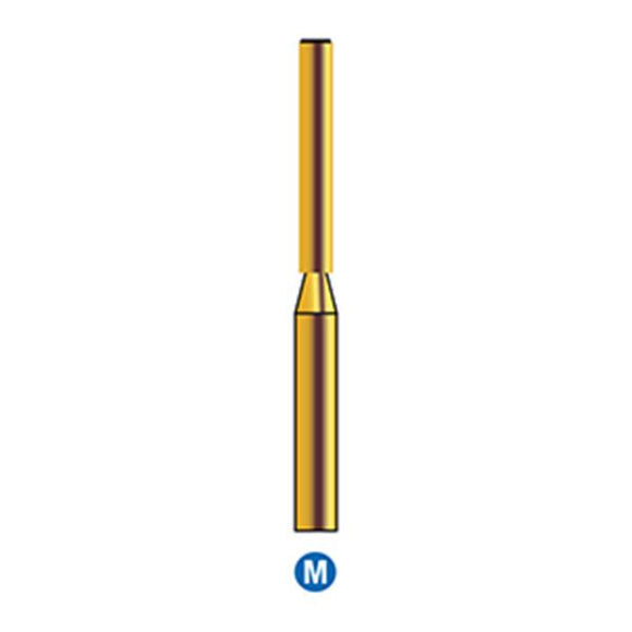 G/150-014S (839) 10-Pk , Multi use Gold Diamond Burs End Cutting Cylinder Shaped