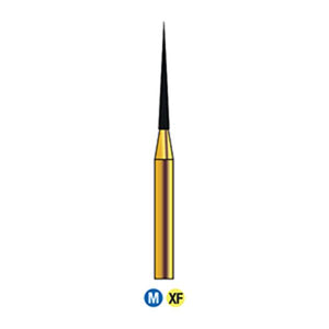 G/166-010  (859) 10-Pk , Multi use Gold Diamond Bur. Needle Taper shaped