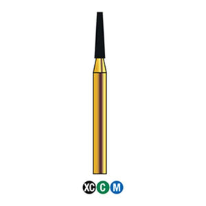 G/171-014 (846) 10-Pk , Multi use Gold Diamond Burs Flat End Taper Shaped