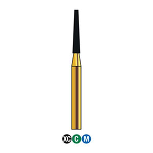 G/172-014 (847) 10-Pk , Multi use Gold Diamond Burs Flat End Taper Shaped