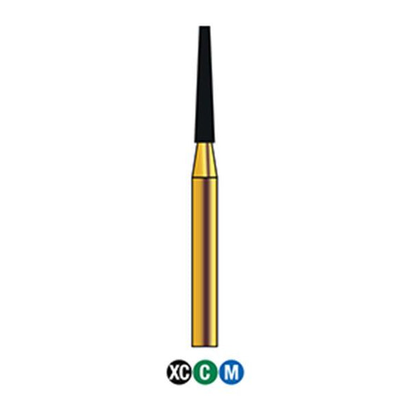 G/172-014 (847) 10-Pk , Multi use Gold Diamond Burs Flat End Taper Shaped