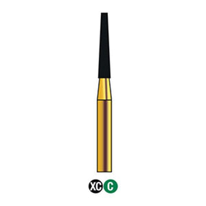 G/172-015S | (847) 10-Pk , Multi use Gold Diamond Burs Flat End Taper Shaped