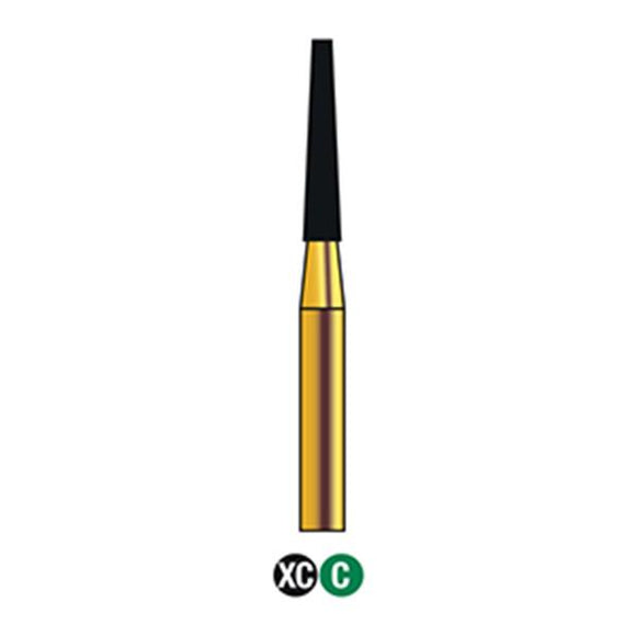 G/172-015S | (847) 10-Pk , Multi use Gold Diamond Burs Flat End Taper Shaped