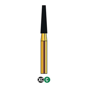 G/172-019S (847) 10-Pk , Multi use Gold Diamond Burs Flat End Taper Shaped