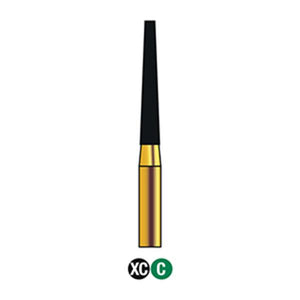 G/173-016SH (848) SUPER SHORT SHANK  10-Pk , Multi use Gold Diamond Burs Flat end Taper Shaped