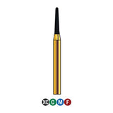 G/197-012L (855)  10-Pk , Multi use Gold Diamond Burs (Round End Taper Shaped)