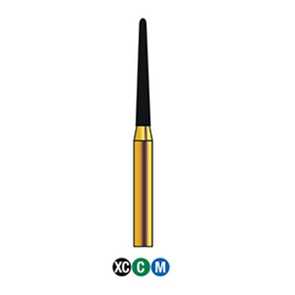 G/199-014S | (850)  10-Pk , Multi use Gold Diamond Burs (Round End Taper Shaped)