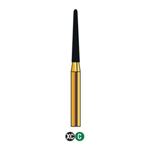 G/199-015S | (850)  10-Pk , Multi use Gold Diamond Burs (Rounded Taper Shaped)