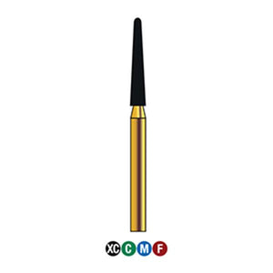 G/199-018 (850)  10-Pk , Multi use Gold Diamond Burs (Round End Taper Shaped)