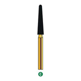 G/200-024 (850)  10-Pk , Multi use Gold Diamond Burs (Round End Taper Shaped)