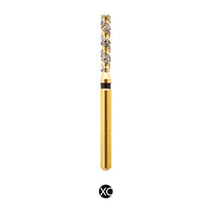 H/111-014 | (H837) 10-Pk , Multi use Gold Diamond Burs. Spiral Shaped