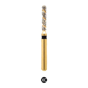 H/140-012s | (H880) 10-Pk , Multi use Gold Diamond Burs. Spiral Shaped