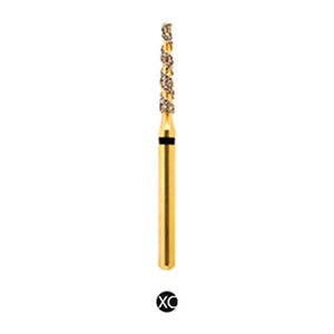 H/172-014 | (H847) 10-Pk , Multi use Gold Diamond Burs. Spiral Shaped