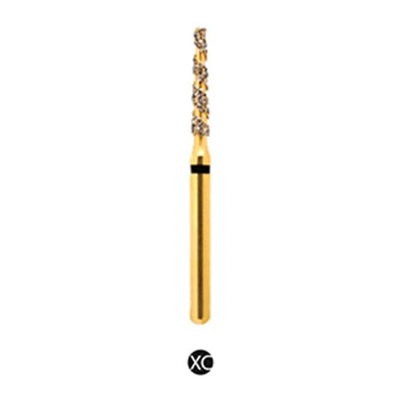 H/172-014 | (H847) 10-Pk , Multi use Gold Diamond Burs. Spiral Shaped