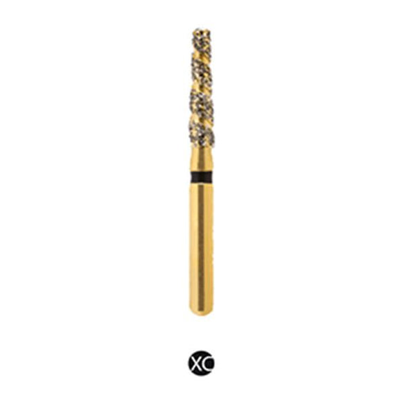 H/172-018s | (H847) 10-Pk , Multi use Gold Diamond Burs. Spiral Shaped