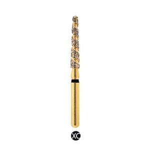 H/199-016S | (H850) 10-Pk , Multi use Gold Diamond Burs Spiral Shaped