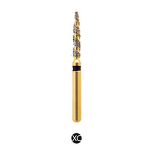 H/249-012S | (H862) 10-Pk , Multi use Gold Diamond Burs. Spiral Shaped