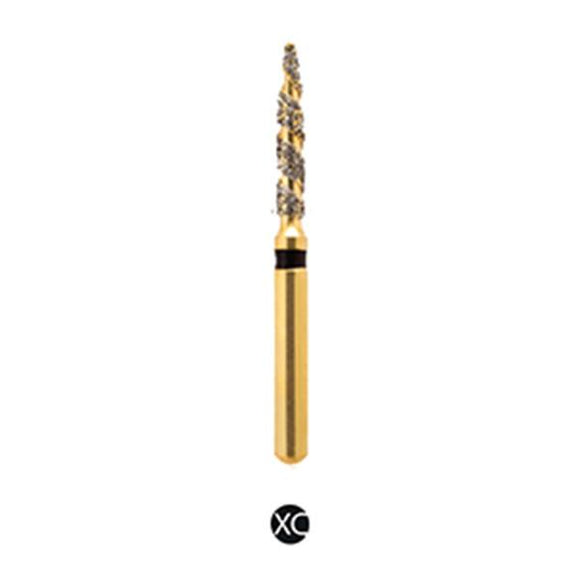 H/249-012S | (H862) 10-Pk , Multi use Gold Diamond Burs. Spiral Shaped