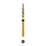 H/249-012S | (H862) 10-Pk , Multi use Gold Diamond Burs. Spiral Shaped