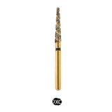 H/299-018 | (H879K) 10-Pk , Multi use Gold Diamond Burs. Spiral Shaped