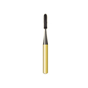 G/1558L | 1958L / PD2L Metal Cutting Gold Carbide Burs Round-End Fissure.