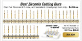 H/172-014 | (H847) 10-Pk , Multi use Gold Diamond Burs. Spiral Shaped